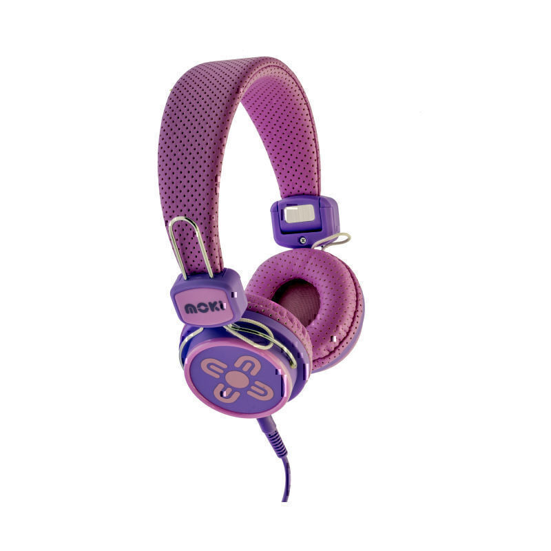 Moki Kids Safe Headphones - Pink & Purple