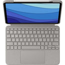 Logitech Combo Touch Keyboard/Cover Case for 27.9 cm (11") Apple iPad Pro, iPad Pro (2nd Gen), iPad Pro (3rd Gen) Tablet - Sand, Woven Fabric Exterior