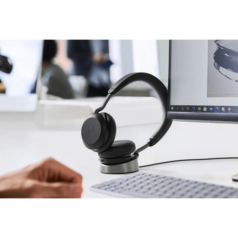 Jabra EVOLVE2 75 Stereo BT Headset With Stand USB-A MS Teams 27599-999-989