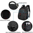Kroser 17.3" Heavy Duty Laptop Backpack - Water-Repellent with USB Charging Port & RFID Pockets