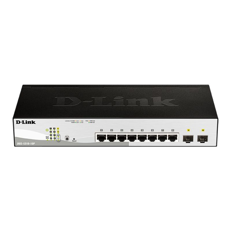 D-Link DGS-1210-10P 10-Port Gigabit WebSmart PoE Switch