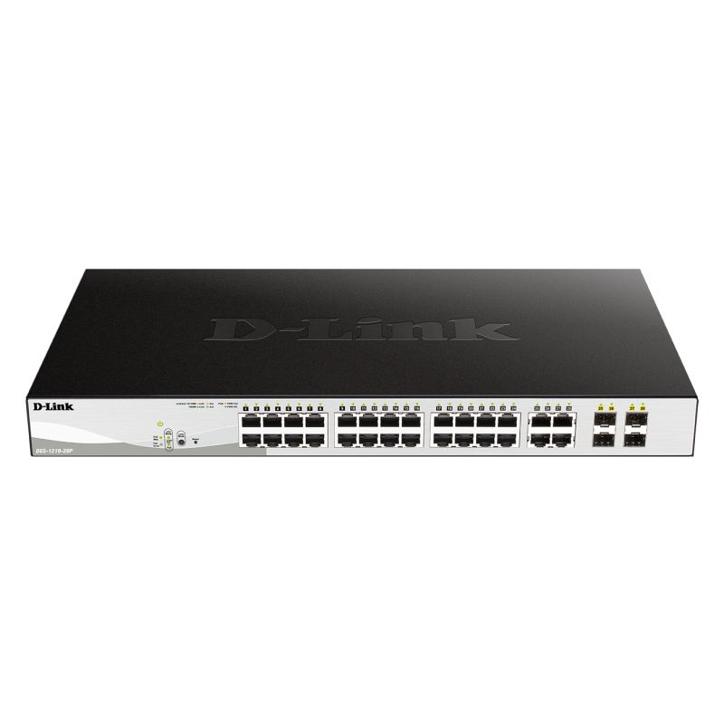 D-Link DGS-1210-28P 28-Port Gigabit WebSmart PoE Switch with 28 RJ45