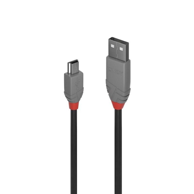 Lindy 0.2m USB 2.0 Type A to Mini-B Cable - Anthra Line