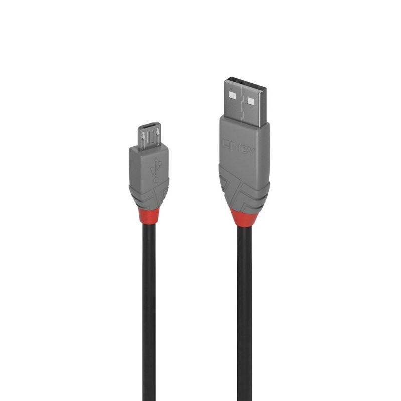 Lindy 36734 3m USB 2.0 Type A To Micro B Anthra Line Cable