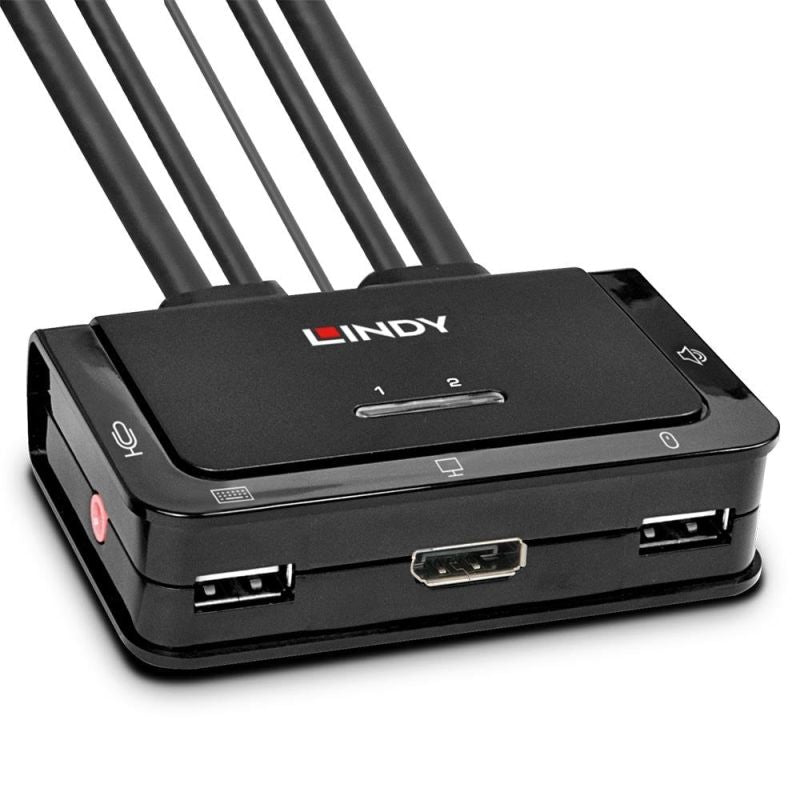 Lindy 42344 2 Port Display Port 1.2 KVM Switch