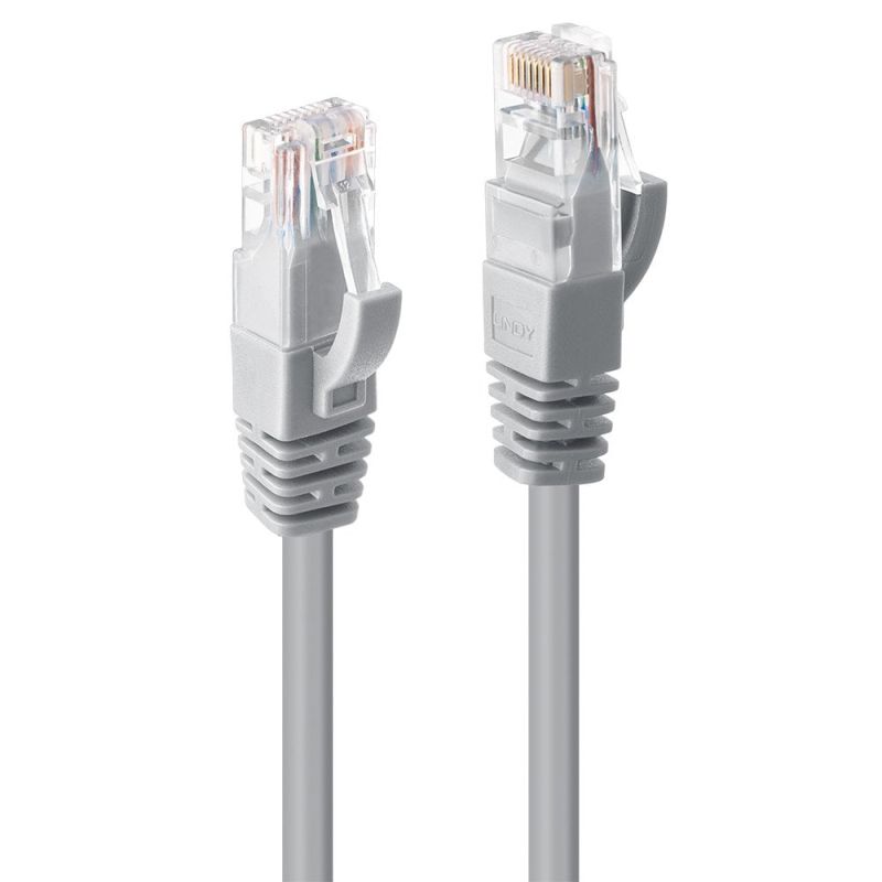 Lindy RJ45 0.5m Grey CAT6 U/UTP Gigabit Network Cable - 48001