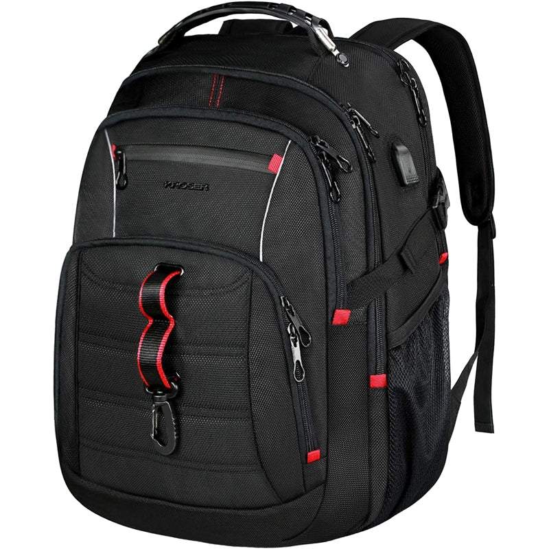 Kroser 17.3" Heavy Duty Laptop Backpack - Water-Repellent with USB Charging Port & RFID Pockets