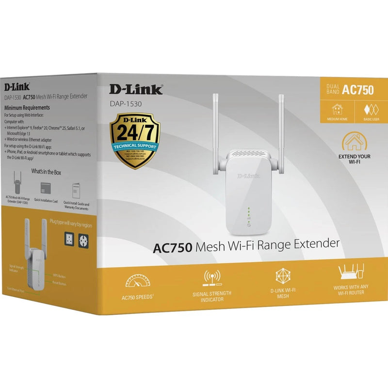 D-Link DAP-1530 AC750 Mesh WiFi Range Extender
