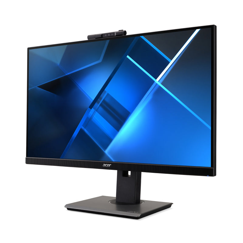 Acer B277D 27'' Monitor, Tilt Height Adjust & Swivel, 1 x VGA, HDMI, DP, USB 3.0 Hub, Webcam