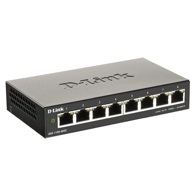 D-Link DGS-1100-08V2 8-Port Gigabit Smart Switch