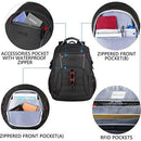 Kroser 17.3" Heavy Duty Laptop Backpack - Water-Repellent with USB Charging Port & RFID Pockets