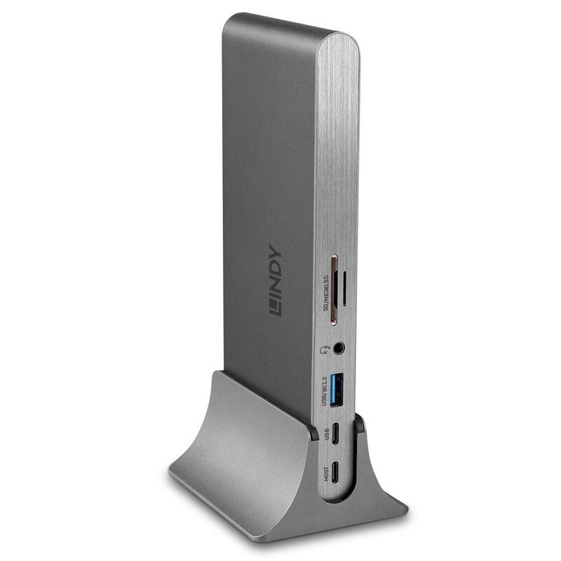Lindy 43349 DST-Pro 5K XT USB-C Laptop Dock (4K HDMI | 5K DisplayPort | 100W Charging)